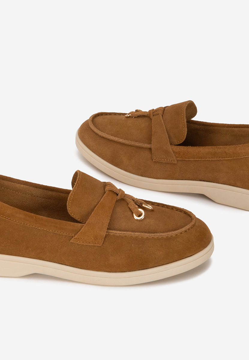 Ortansa camel női bőr mokaszin