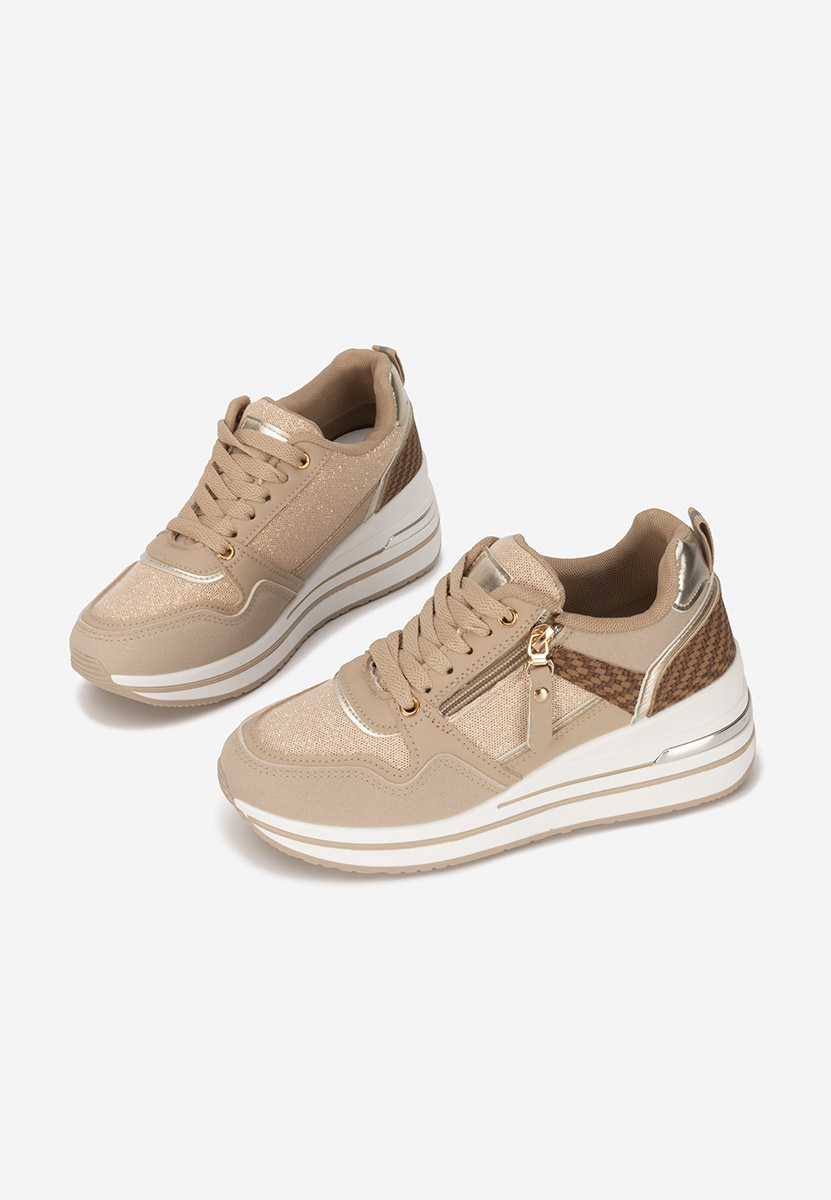 Snuvira khaki platform sneaker cipő 