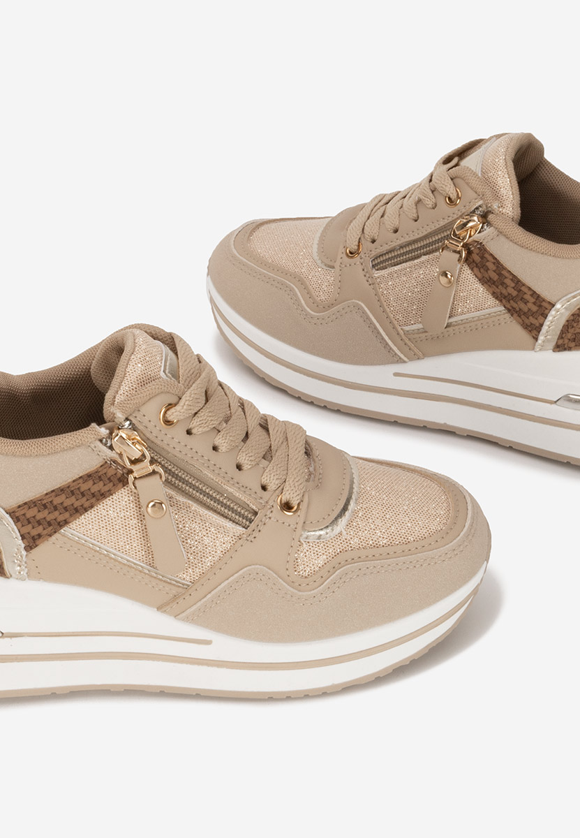 Snuvira khaki platform sneaker cipő 