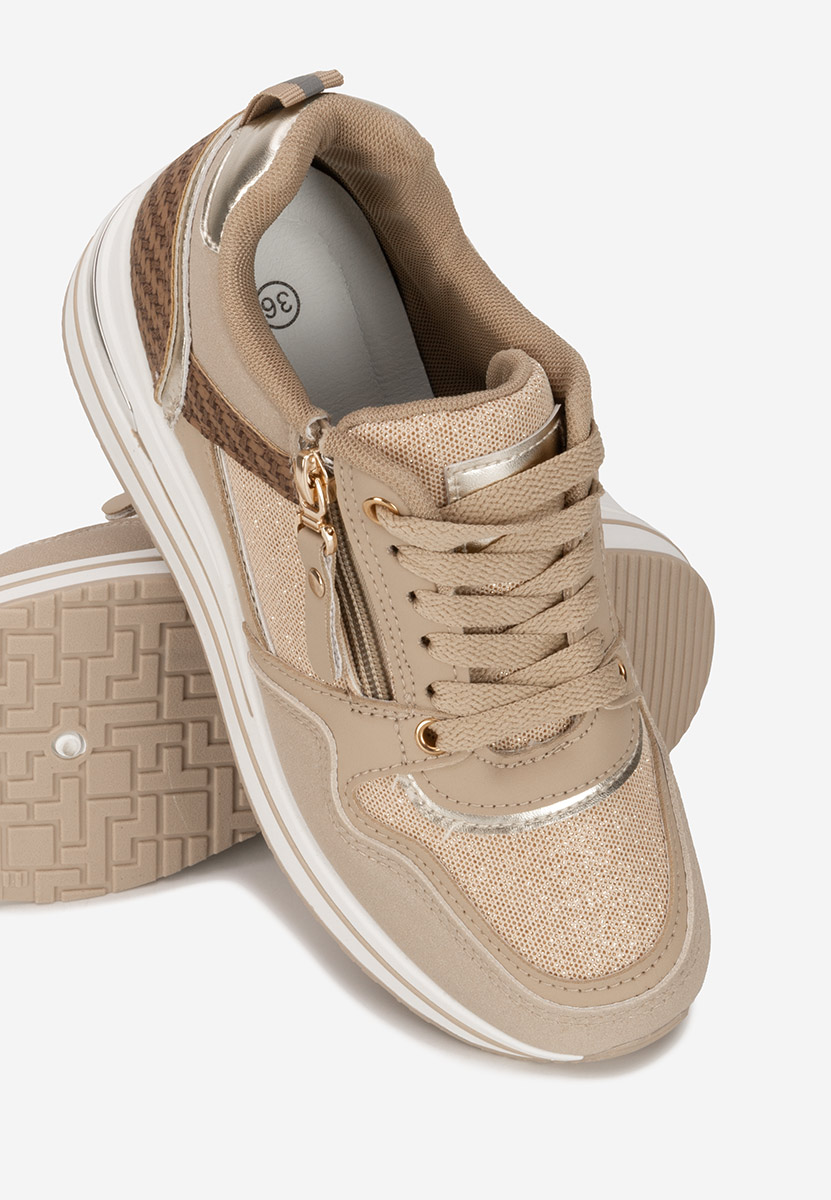 Snuvira khaki platform sneaker cipő 