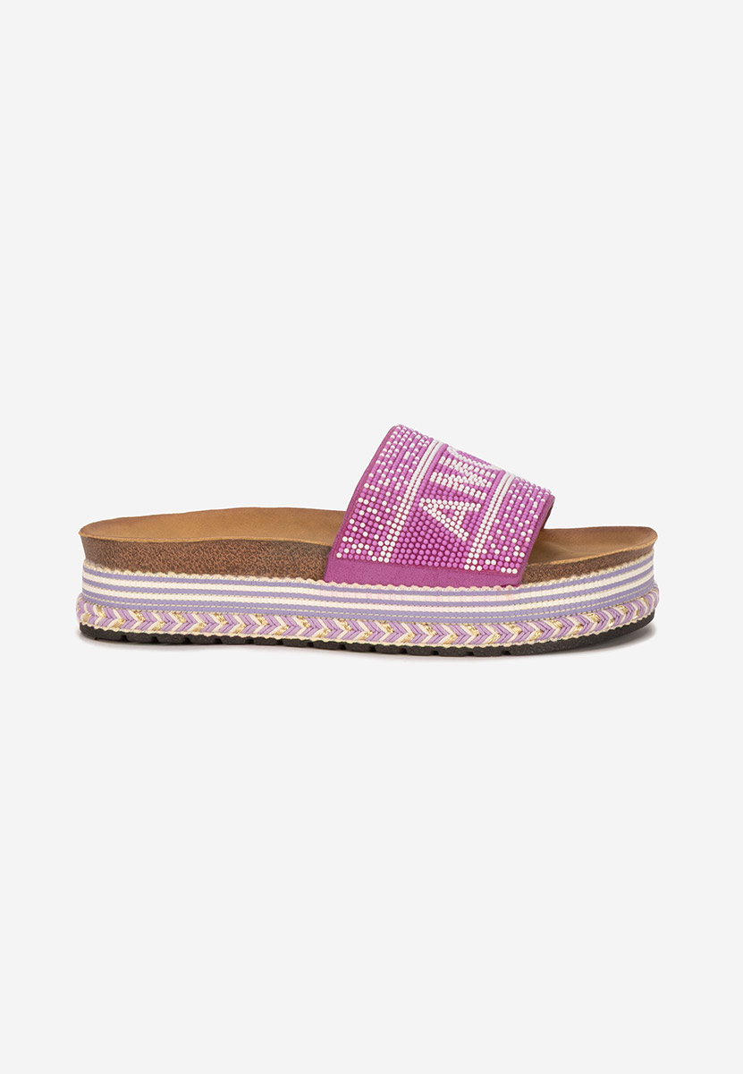 Alezia lila telitalpú platform papucs