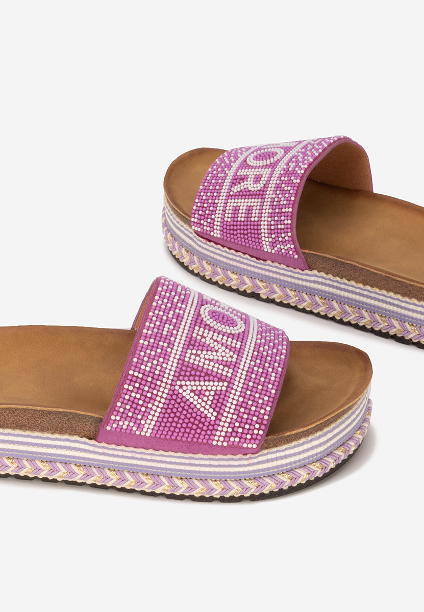 Alezia lila telitalpú platform papucs