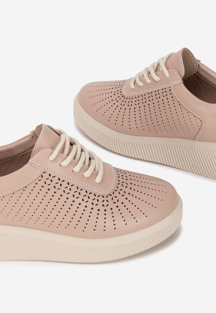 Oleiana rózsaszín női bőr sneaker