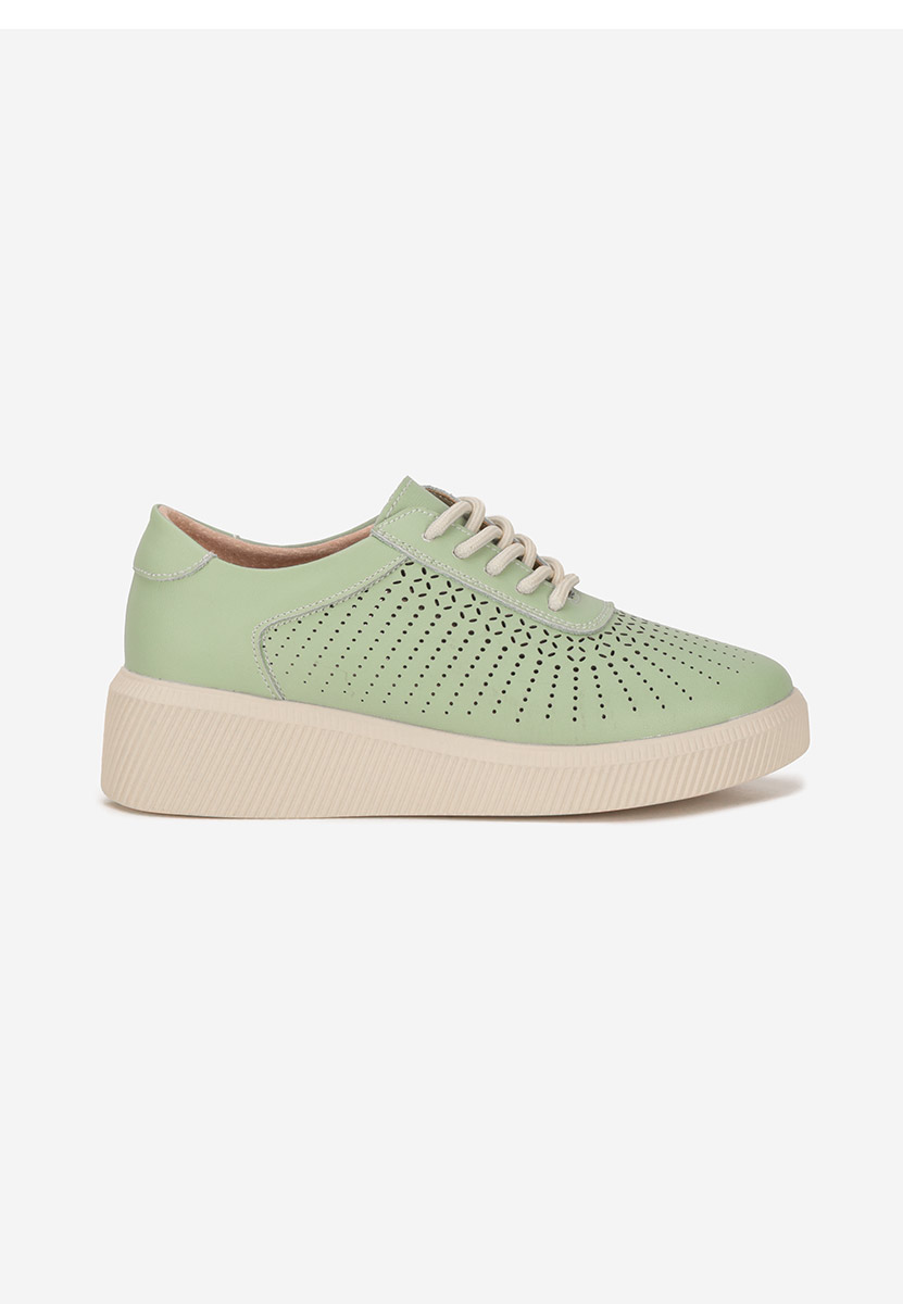 Oleiana zöld női bőr sneaker