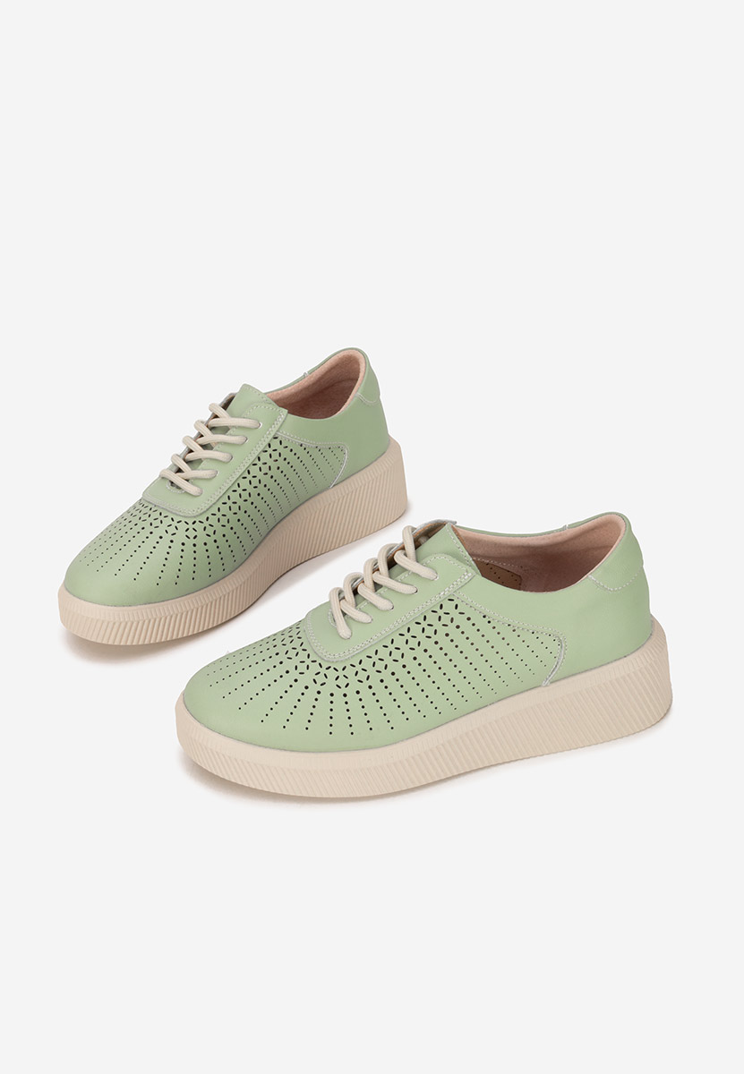 Oleiana zöld női bőr sneaker
