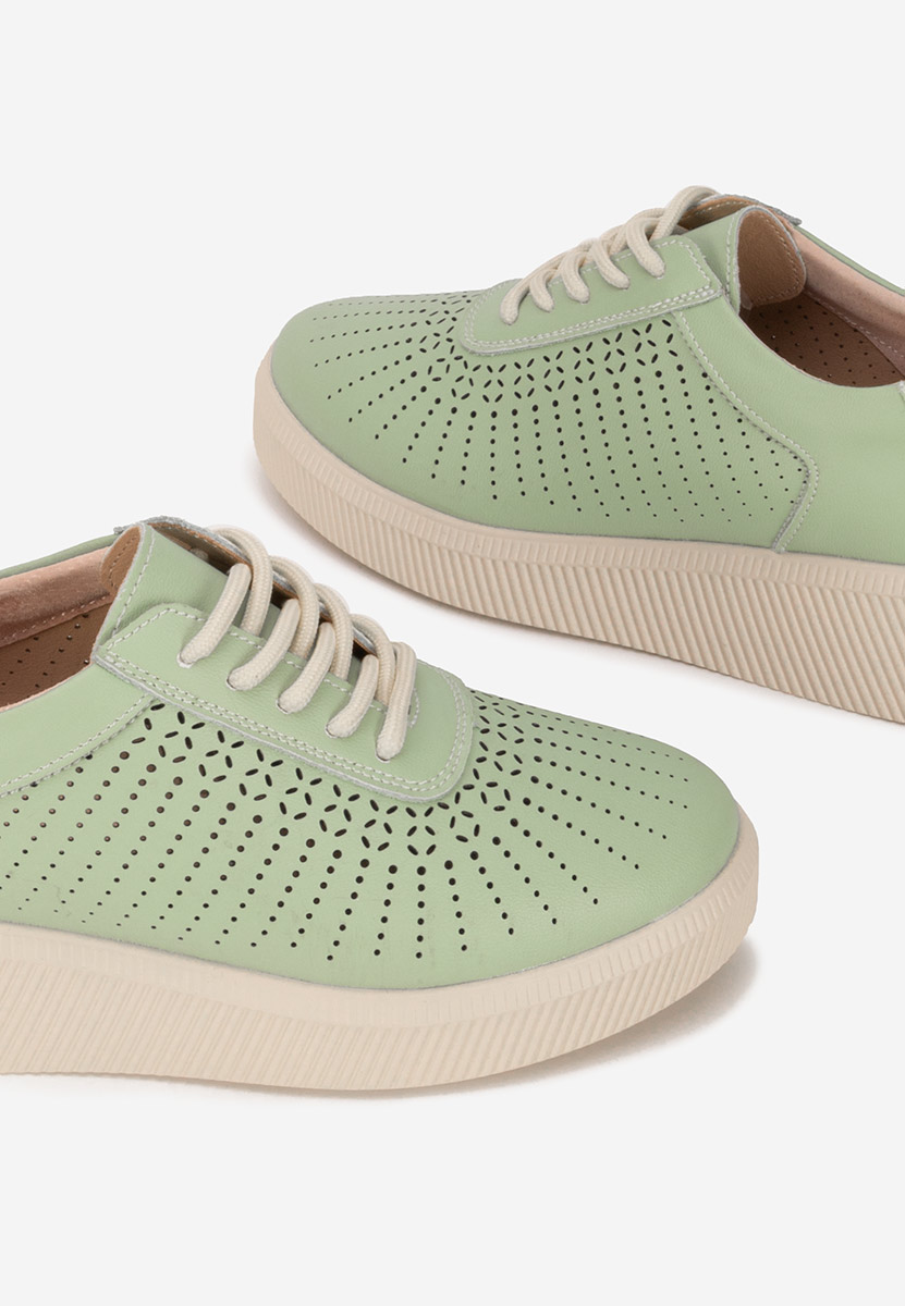 Oleiana zöld női bőr sneaker