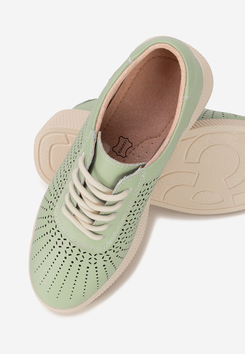 Oleiana zöld női bőr sneaker