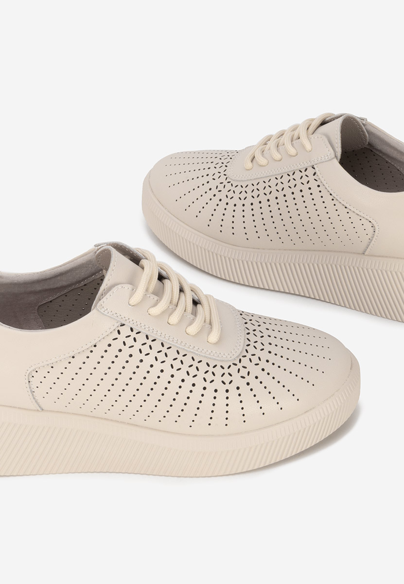 Oleiana bézs női bőr sneaker