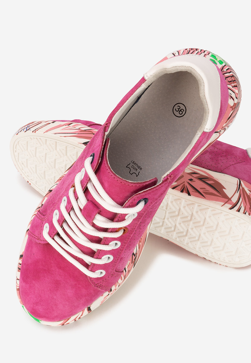 Sandrina fuxia női bőr sneaker
