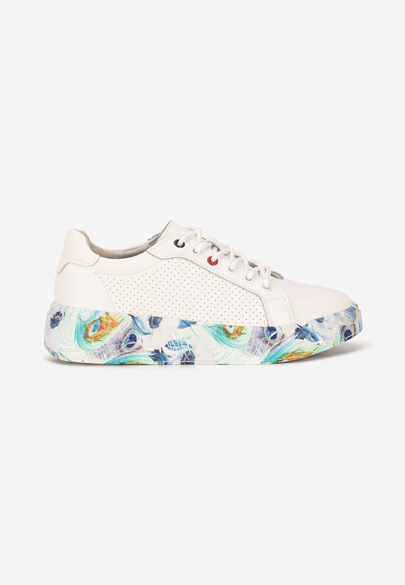 Sandrina fehér női bőr sneaker