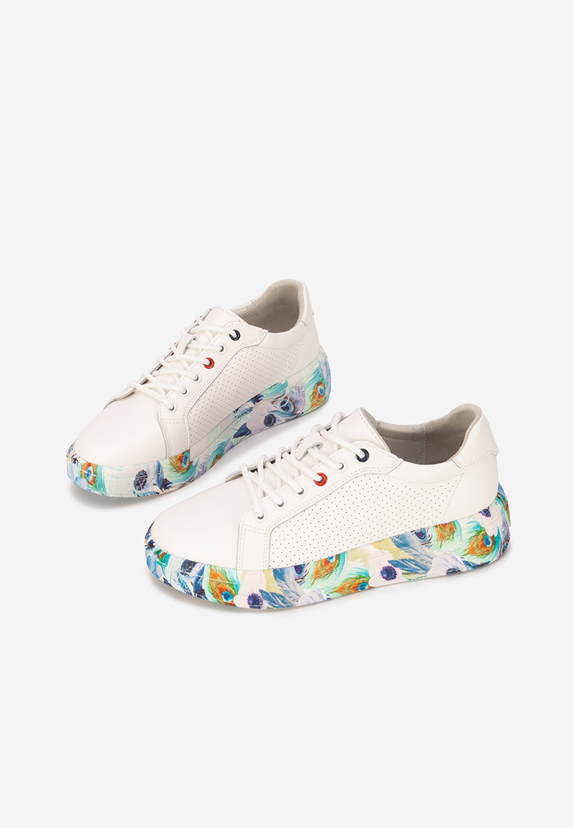 Sandrina fehér női bőr sneaker