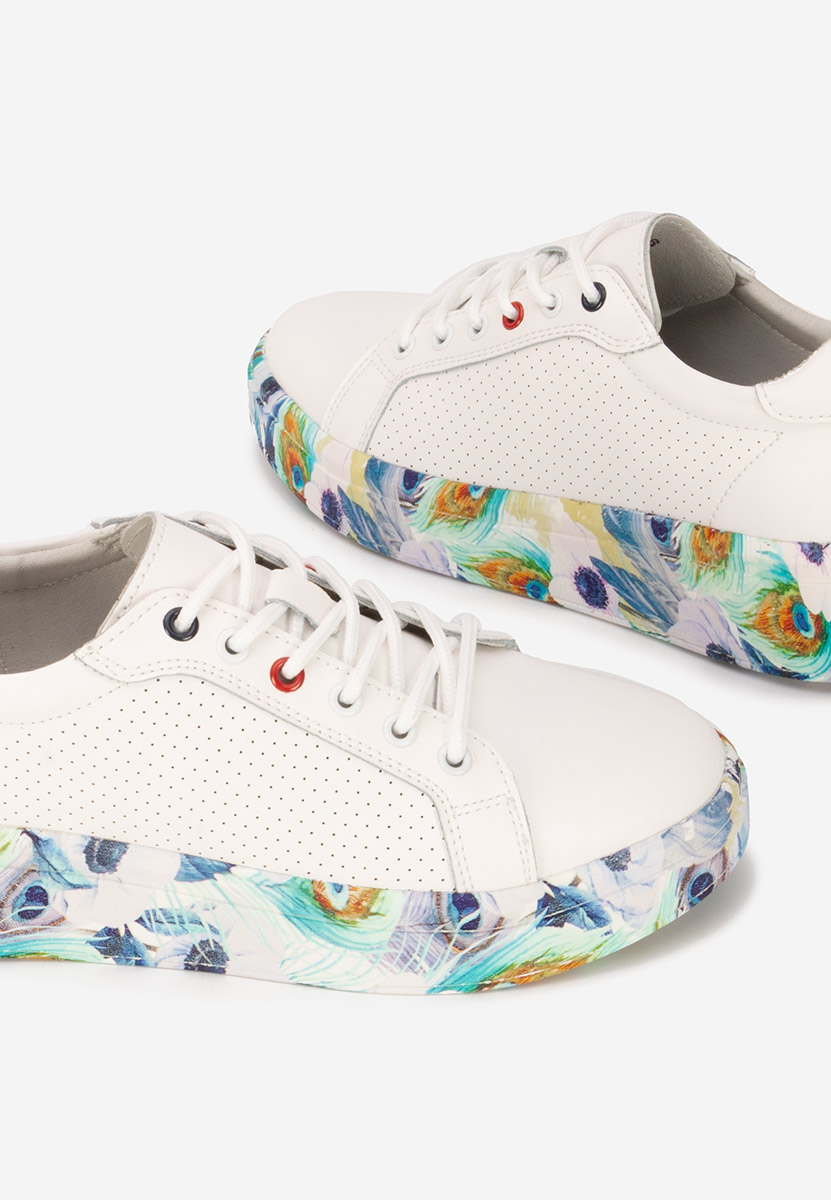 Sandrina fehér női bőr sneaker
