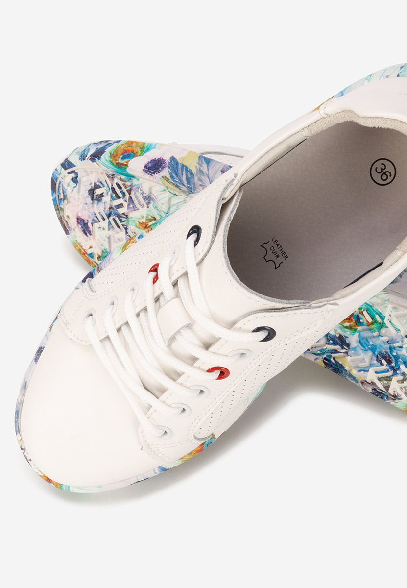 Sandrina fehér női bőr sneaker