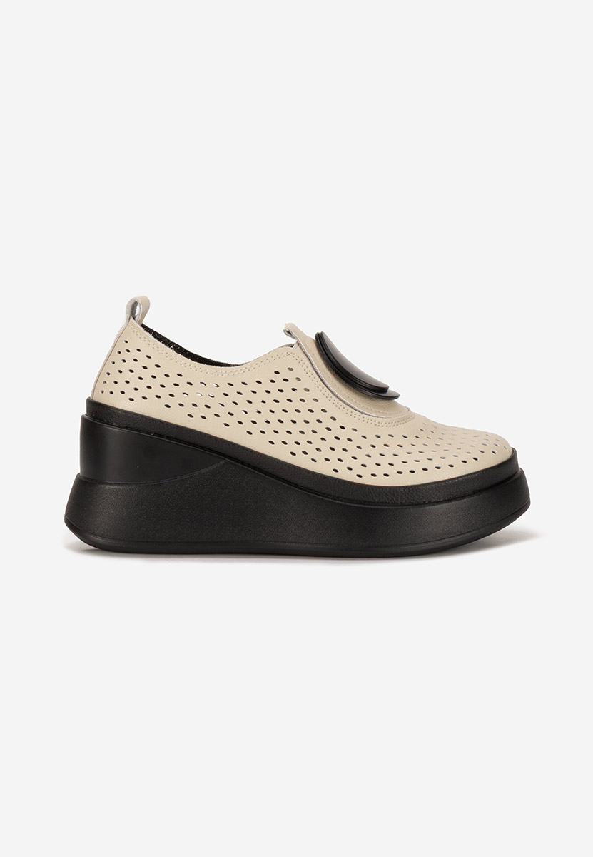 Aleksa bézs platform félcipő