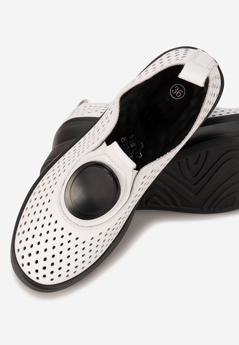 Aleksa fehér platform félcipő