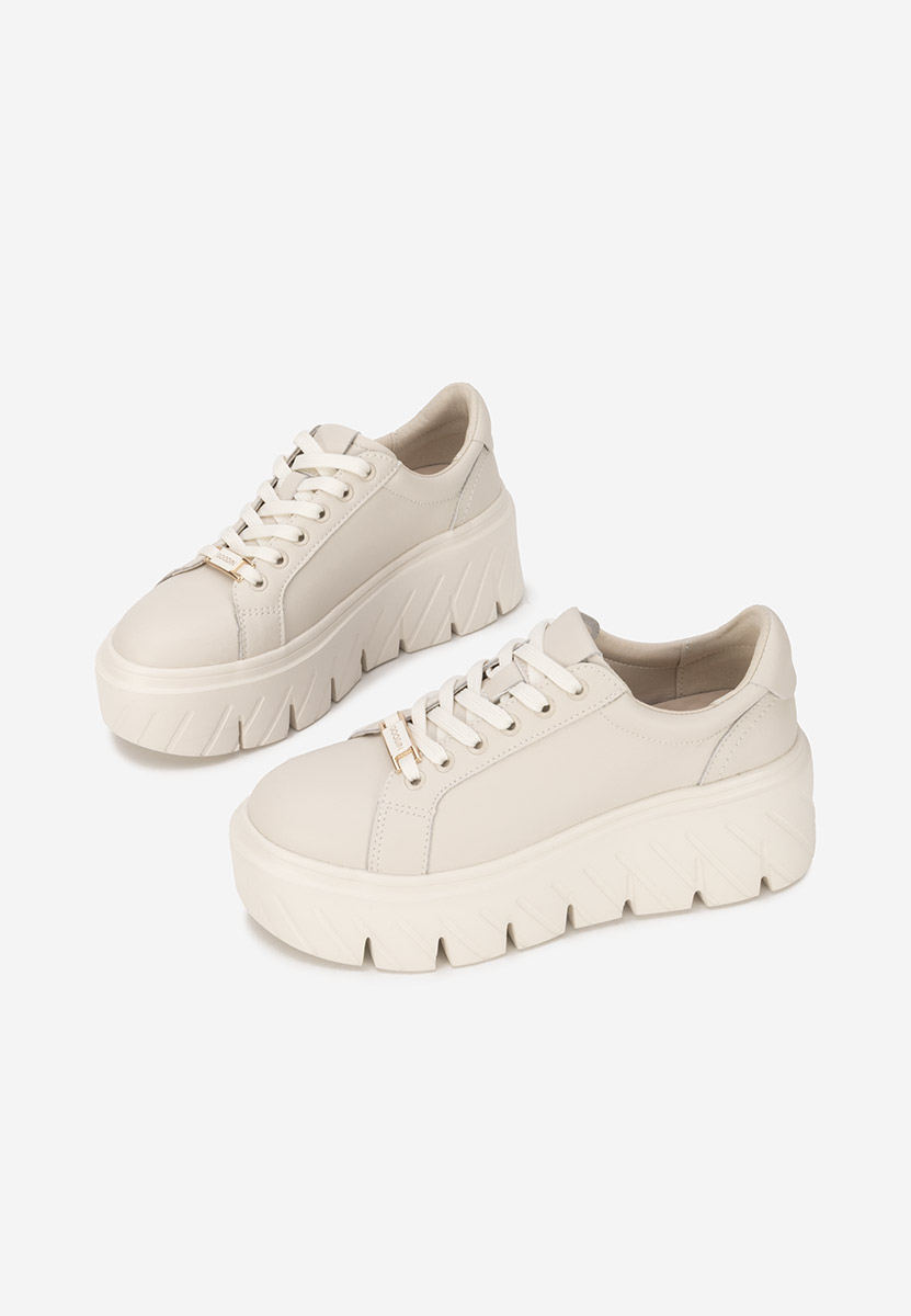 Nabashia v2 bézs női bőr sneaker