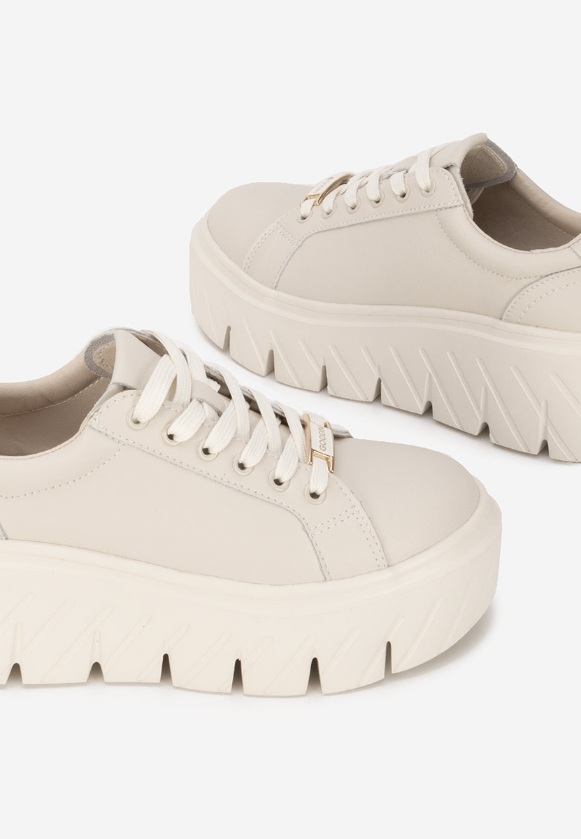 Nabashia v2 bézs női bőr sneaker