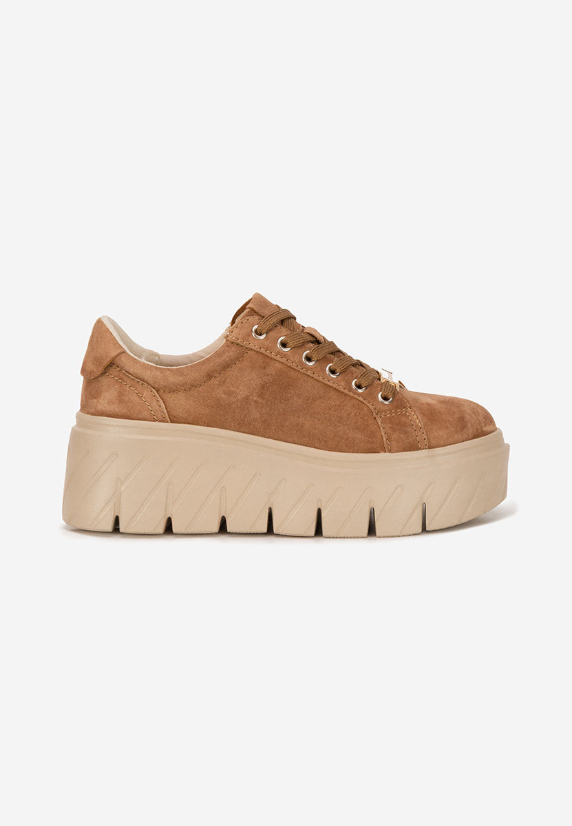 Nabashia barna női bőr sneaker