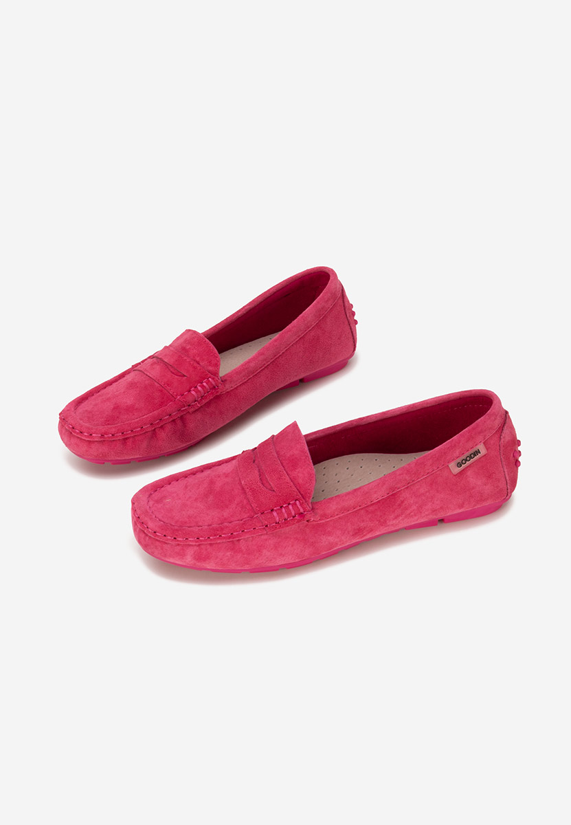 Dionesia fuxia bőr mokaszin női