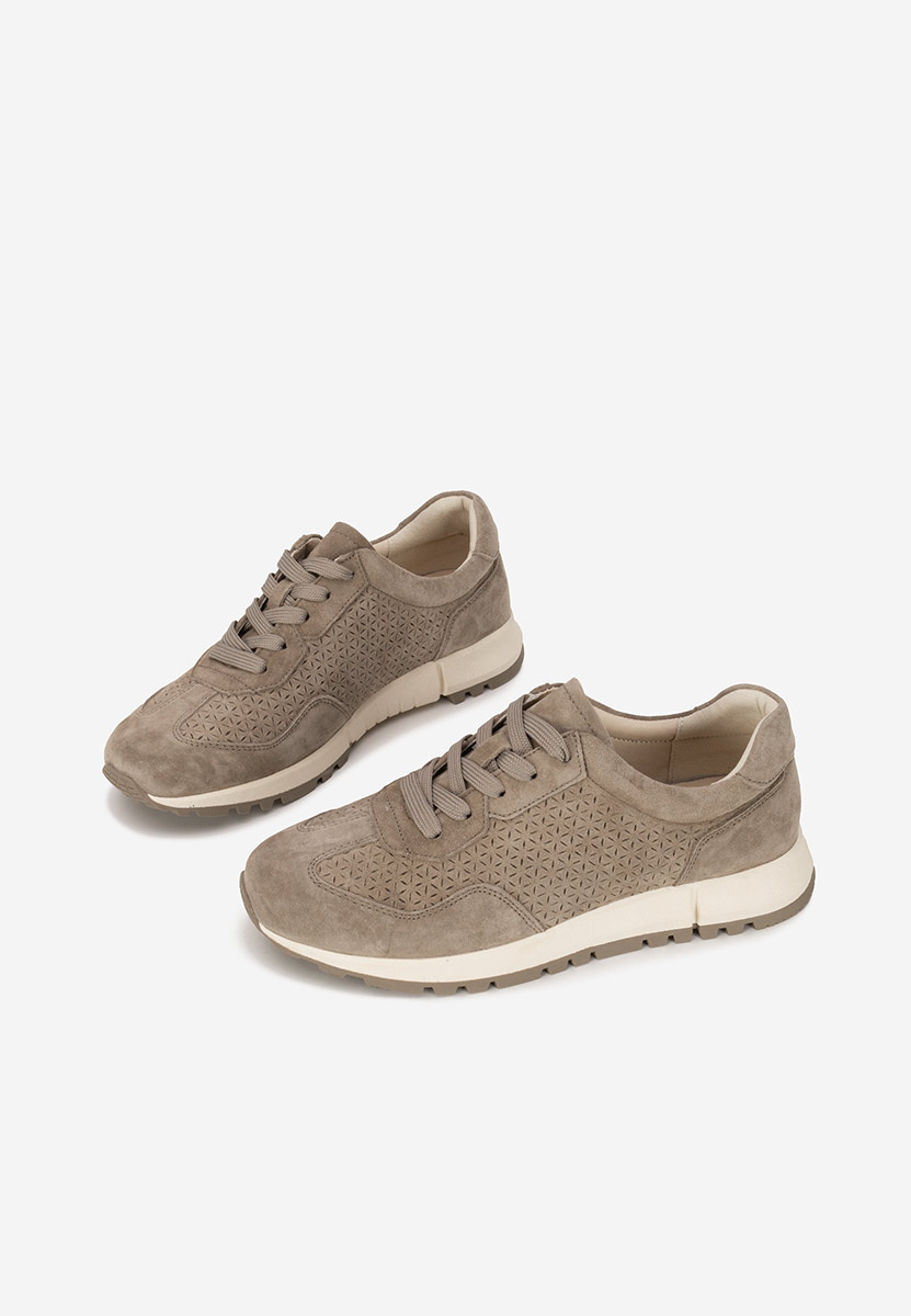 Alanea khaki női bőr sneaker