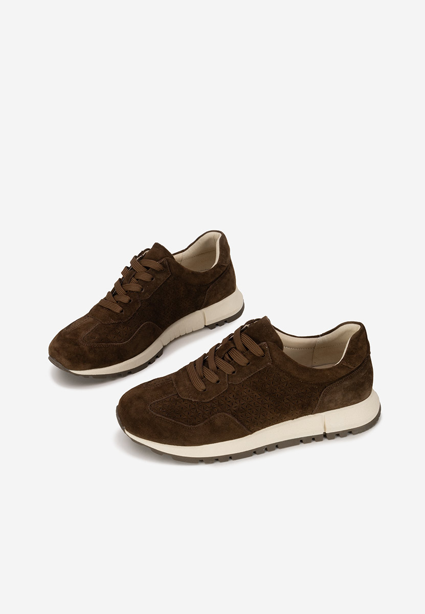 Alanea barna női bőr sneaker