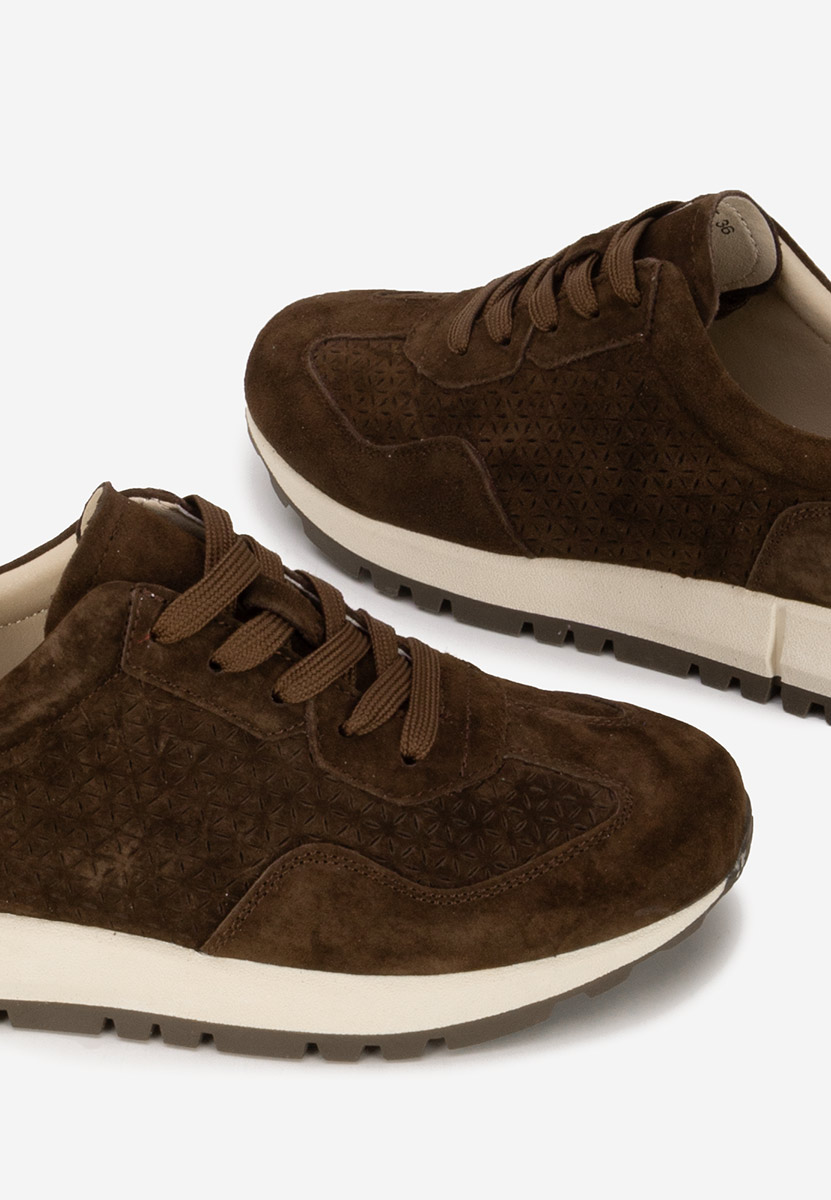 Alanea barna női bőr sneaker