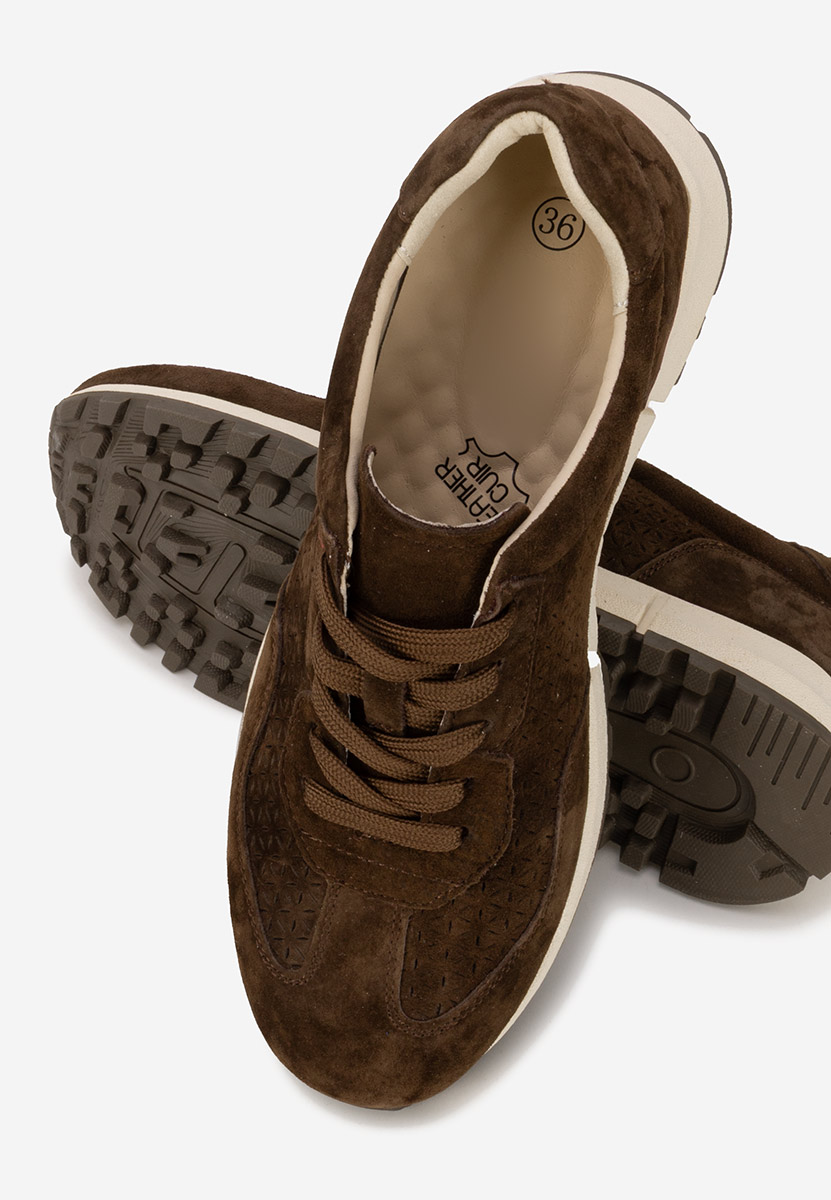 Alanea barna női bőr sneaker