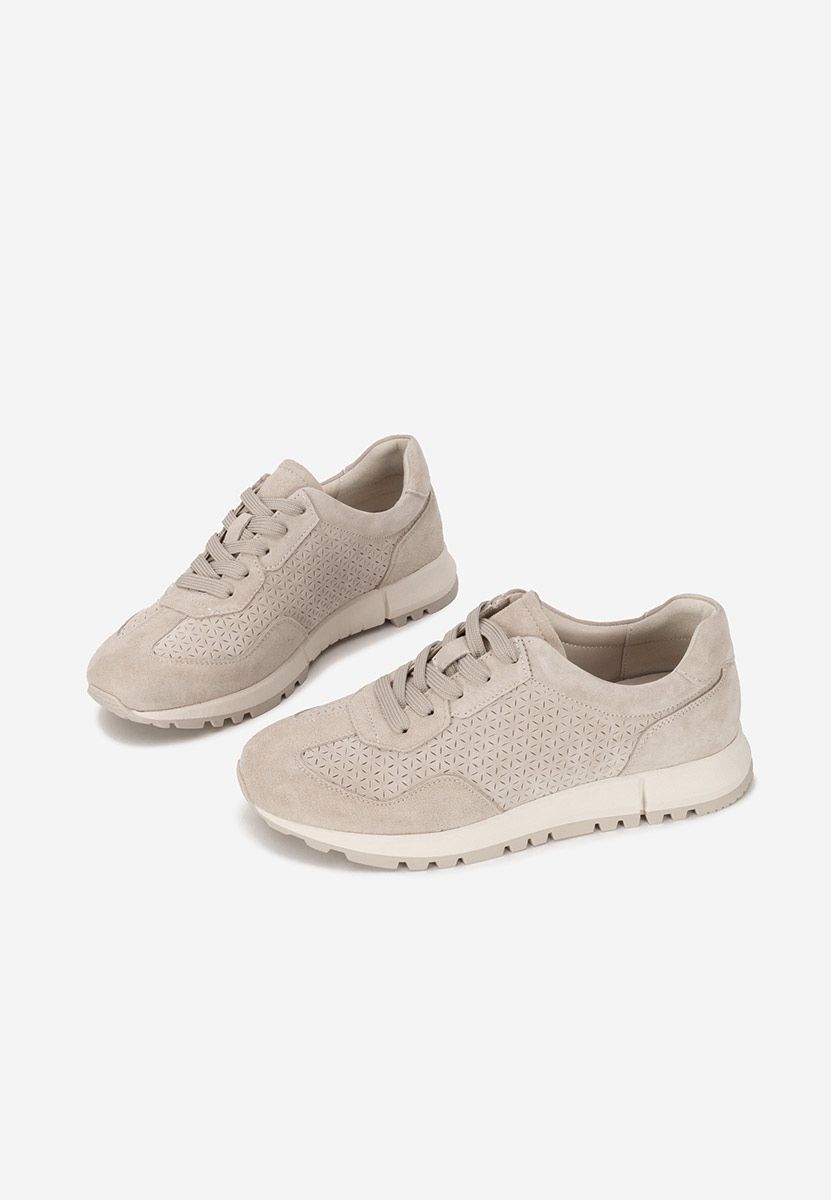 Alanea bézs női bőr sneaker