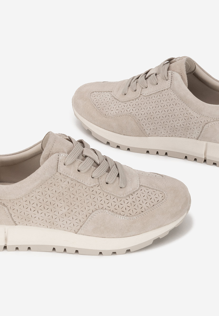 Alanea bézs női bőr sneaker