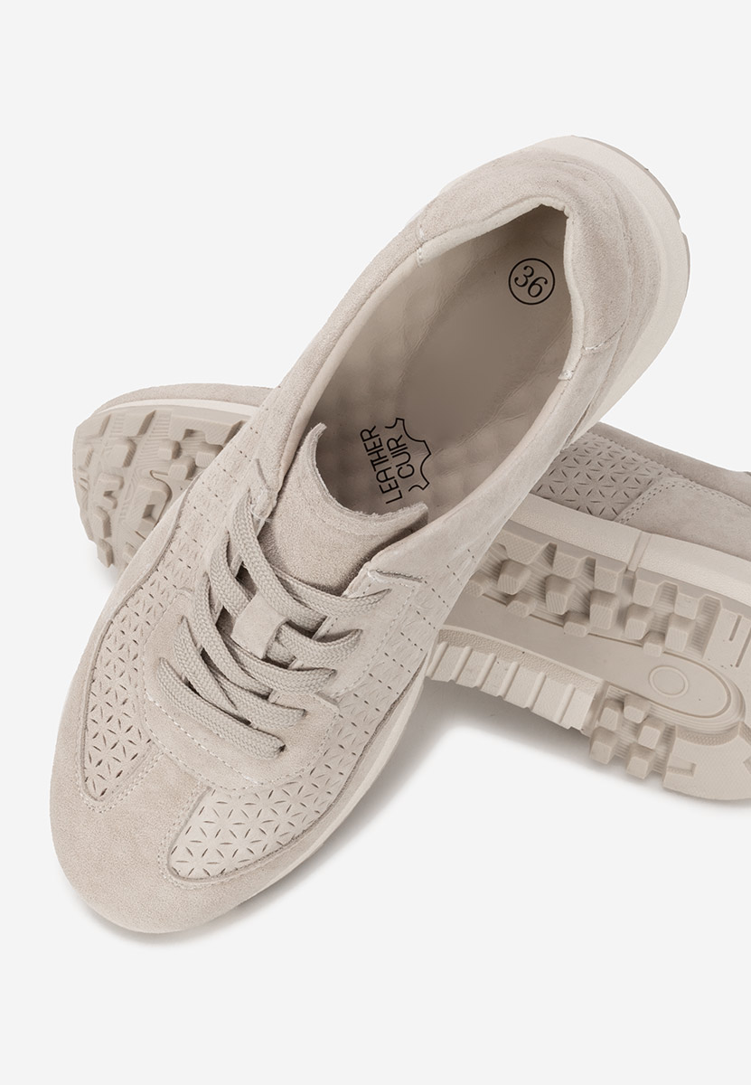 Alanea bézs női bőr sneaker