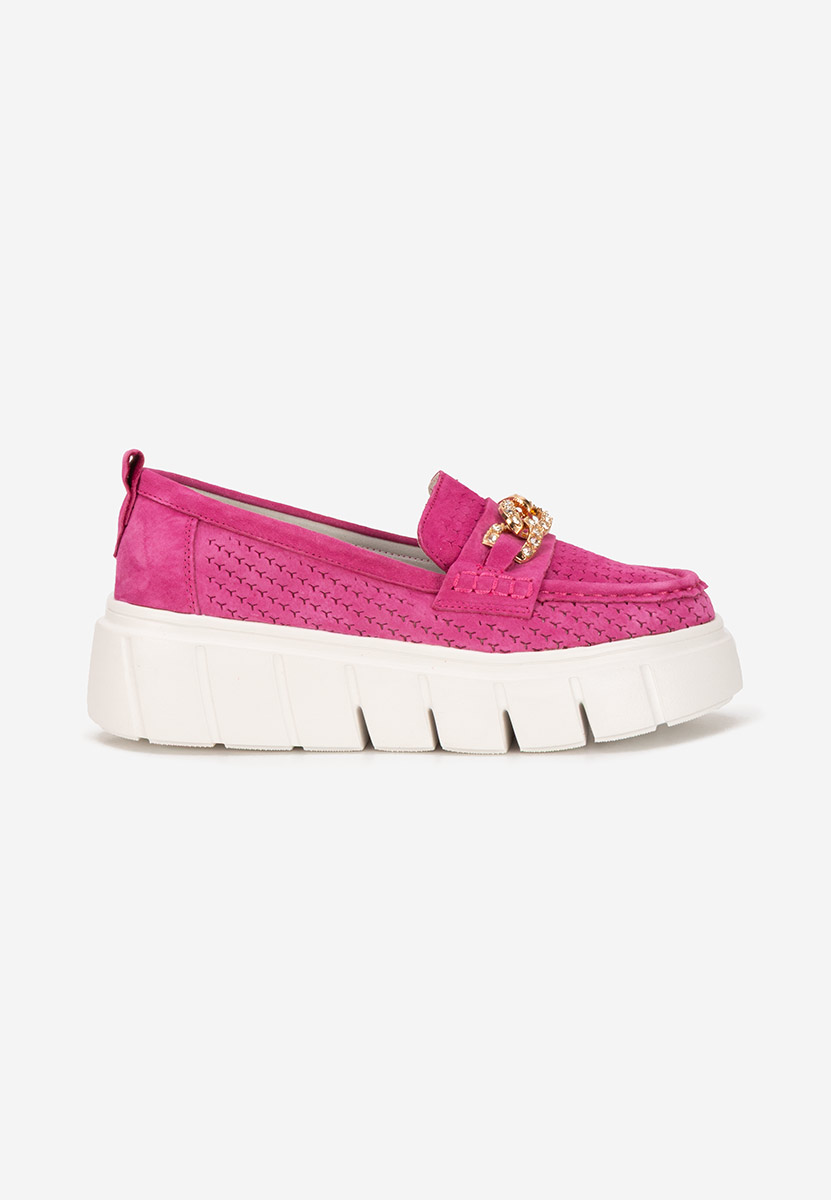 Tryna fuxia női bőr mokaszin