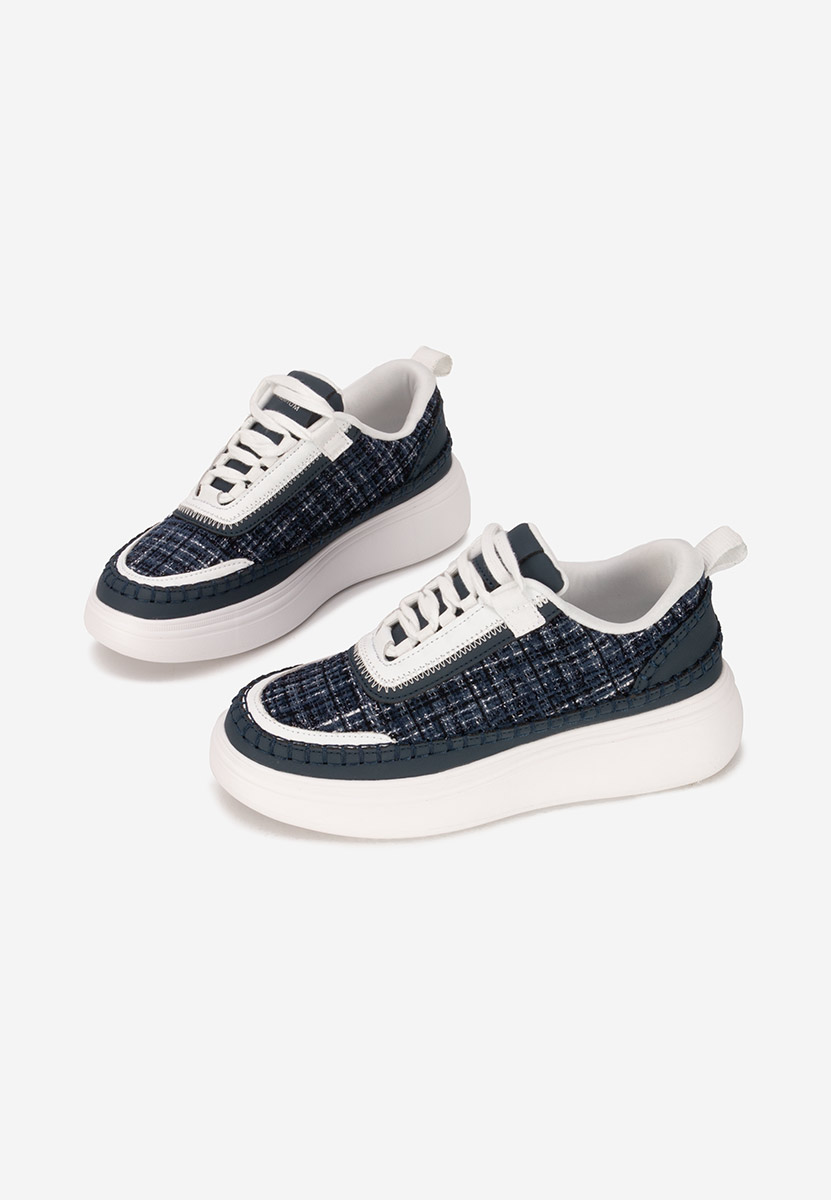 Elvia tengerészkék női bőr sneaker