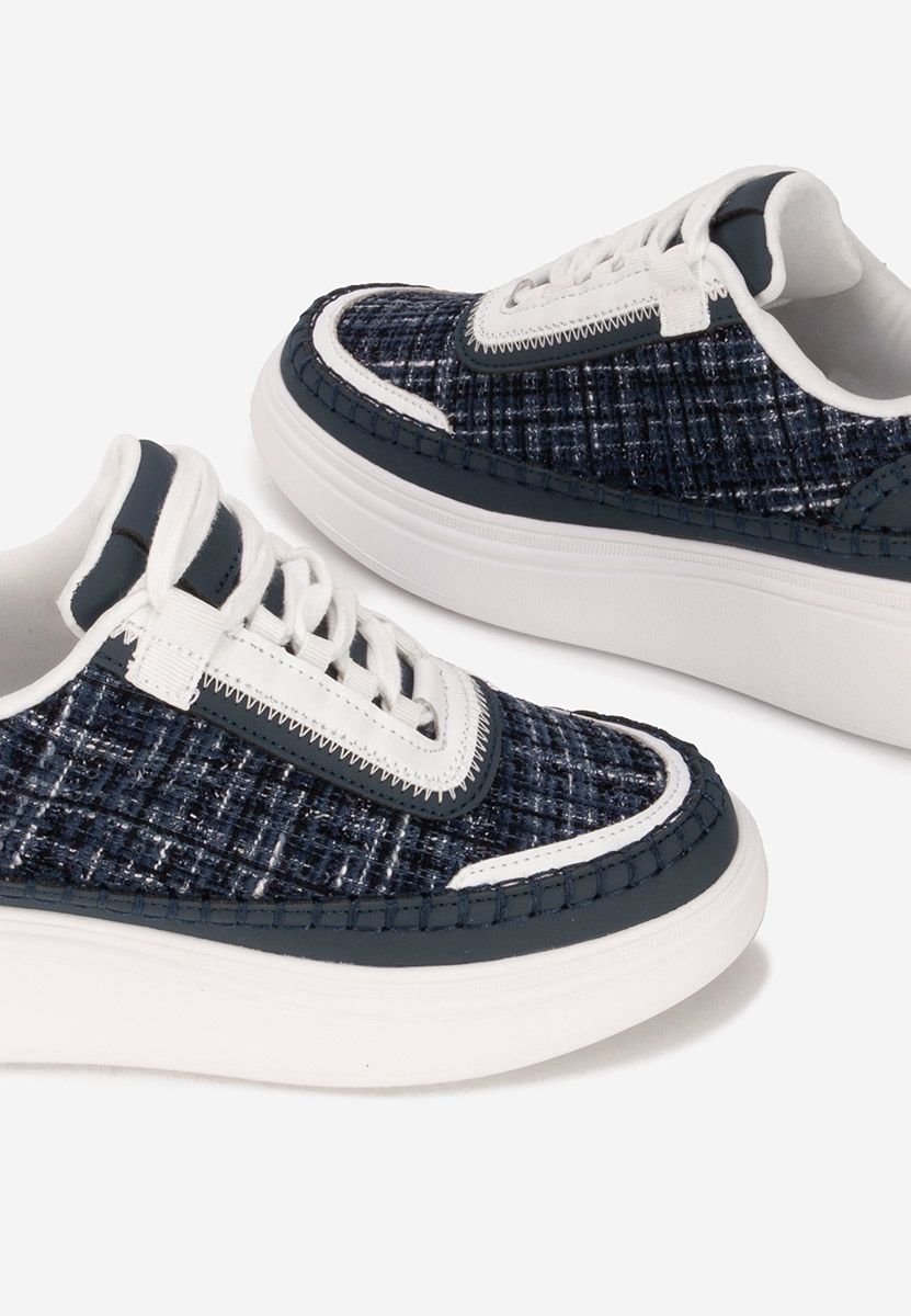 Elvia tengerészkék női bőr sneaker