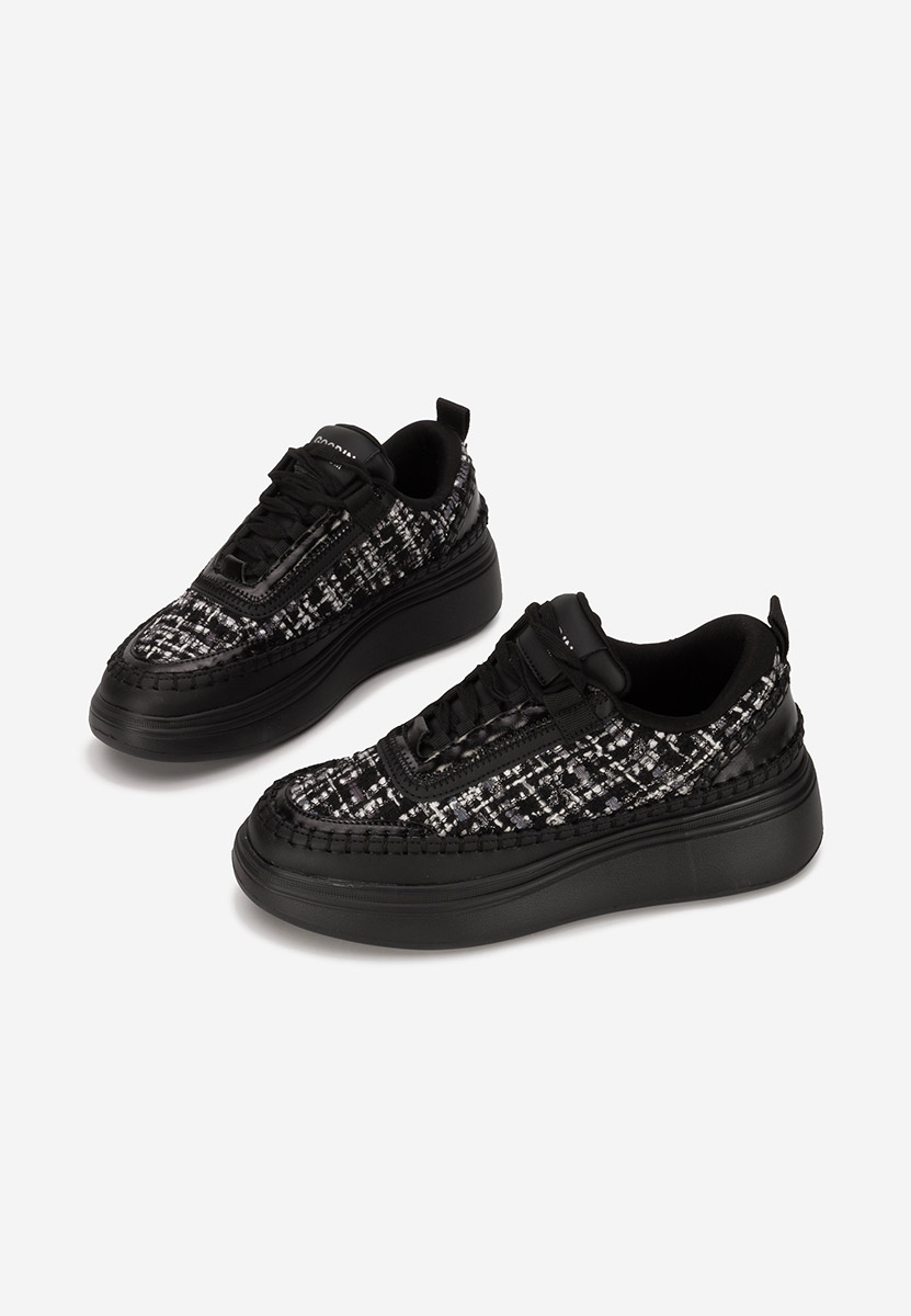 Elvia fekete női bőr sneaker