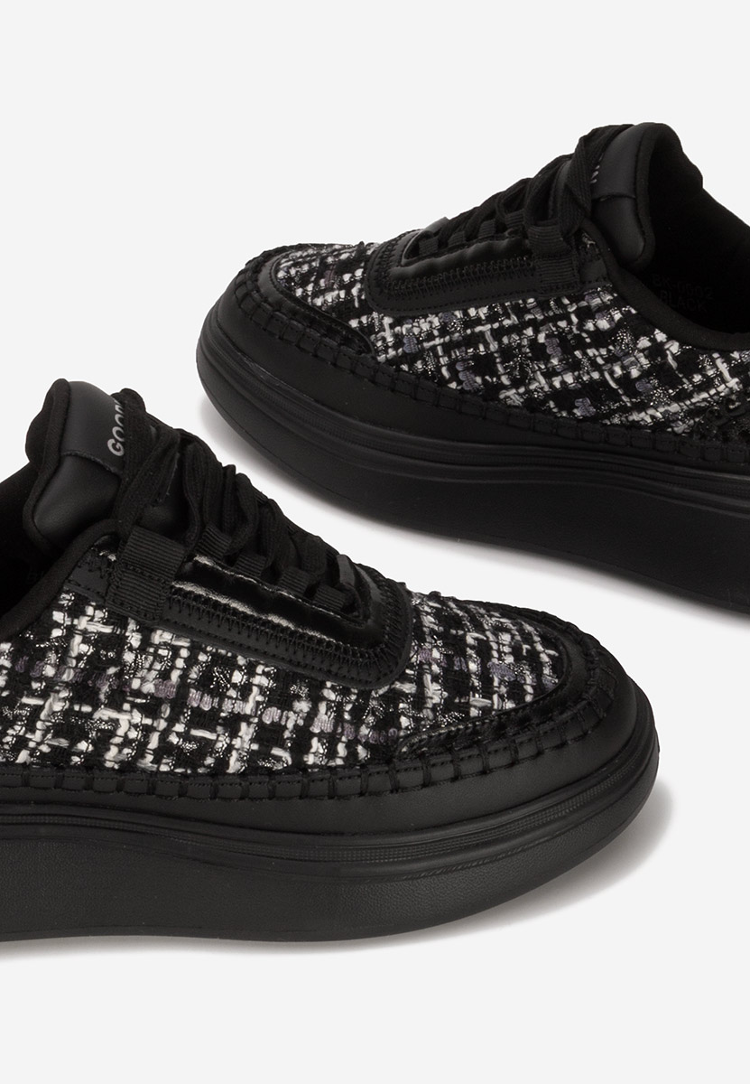 Elvia fekete női bőr sneaker