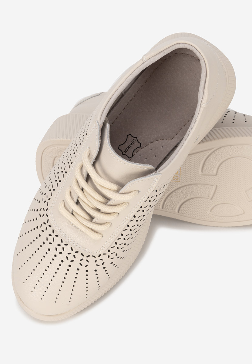 Oleiana bézs női bőr sneaker