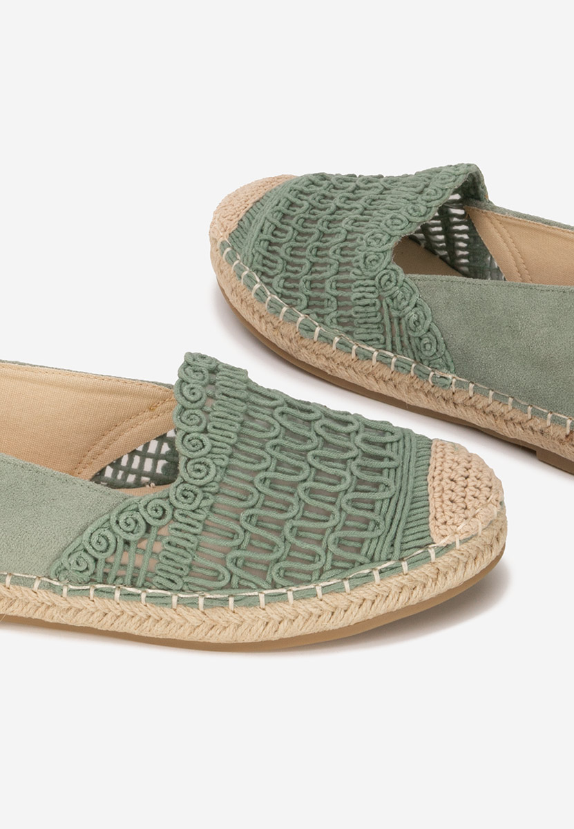 Henley zöld női espadrilles