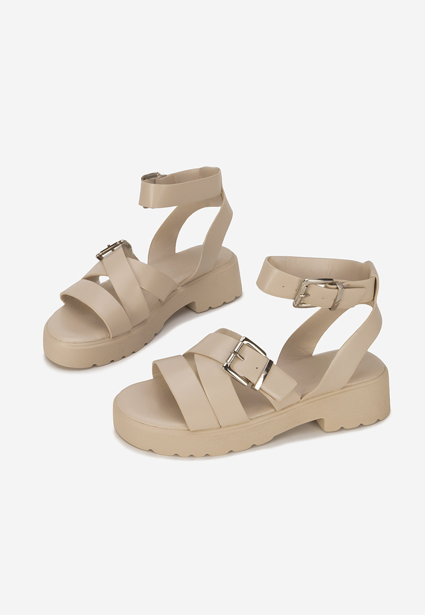 Betana khaki vastag talpú szandál