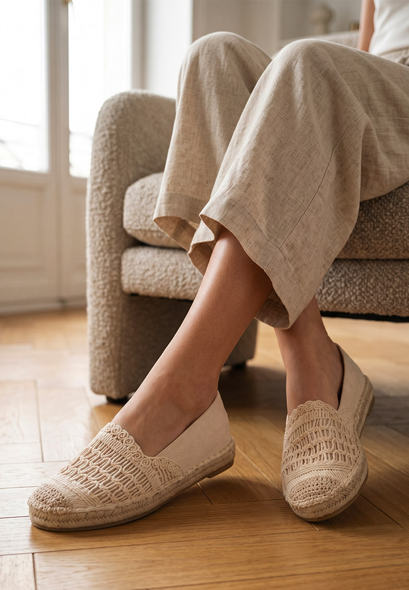 Henley bézs női espadrilles