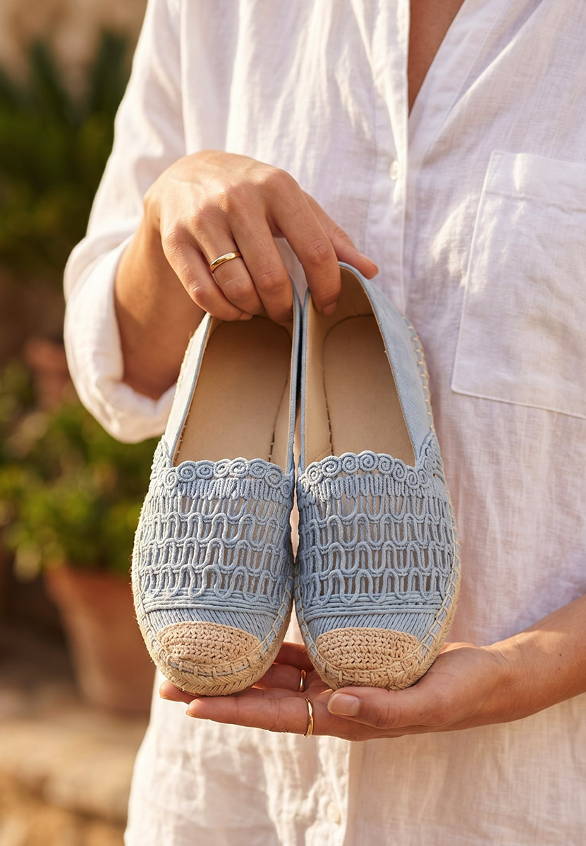 Henley kék női espadrilles