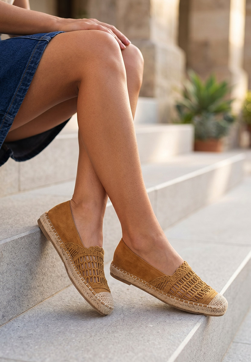 Henley camel női espadrilles
