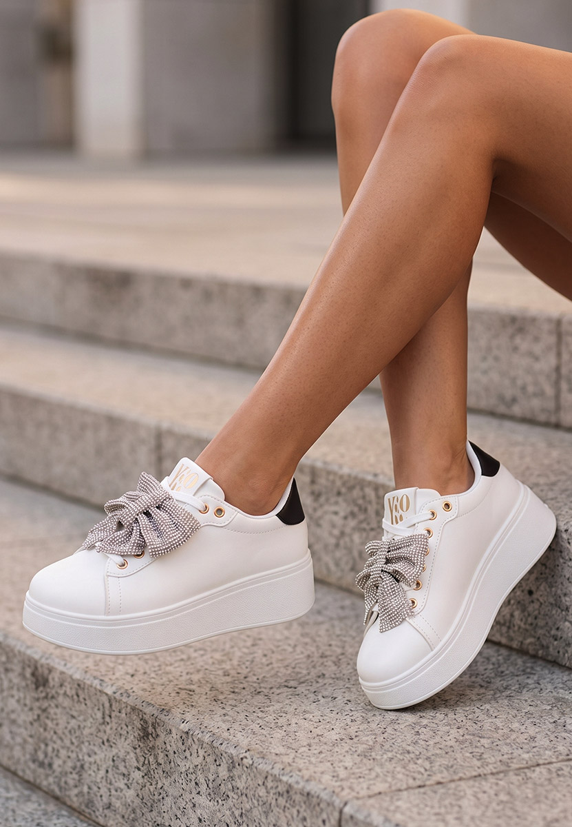 Hermila v3 fehér telitalpú platform sneaker