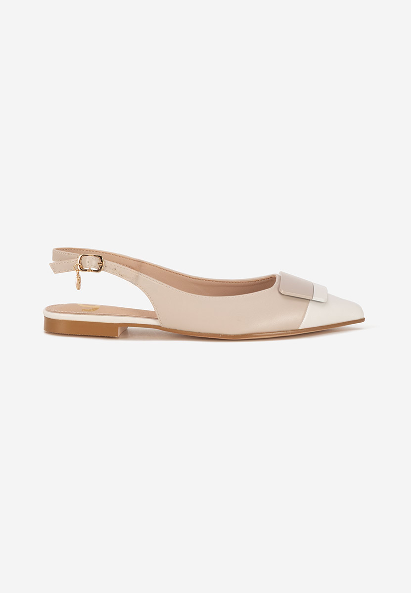 Alaida v2 bézs hegyes orrú balerina