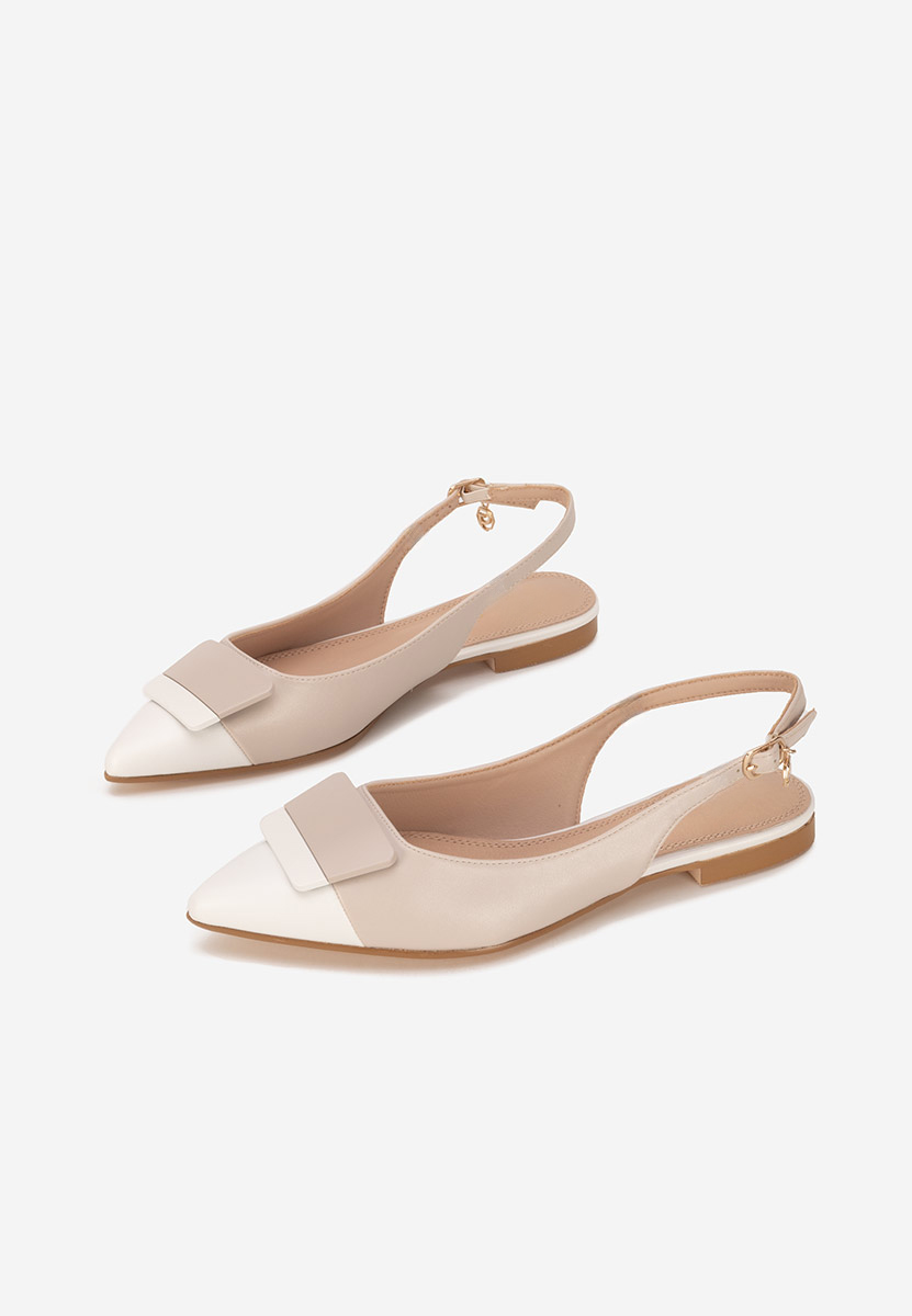 Alaida v2 bézs hegyes orrú balerina