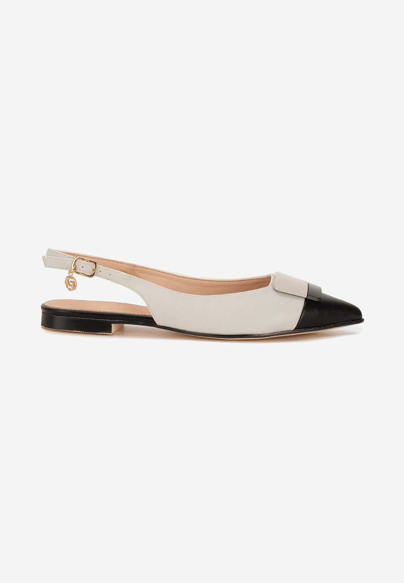 Alaida v3 bézs hegyes orrú balerina