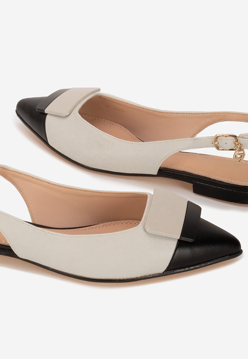Alaida v3 bézs hegyes orrú balerina