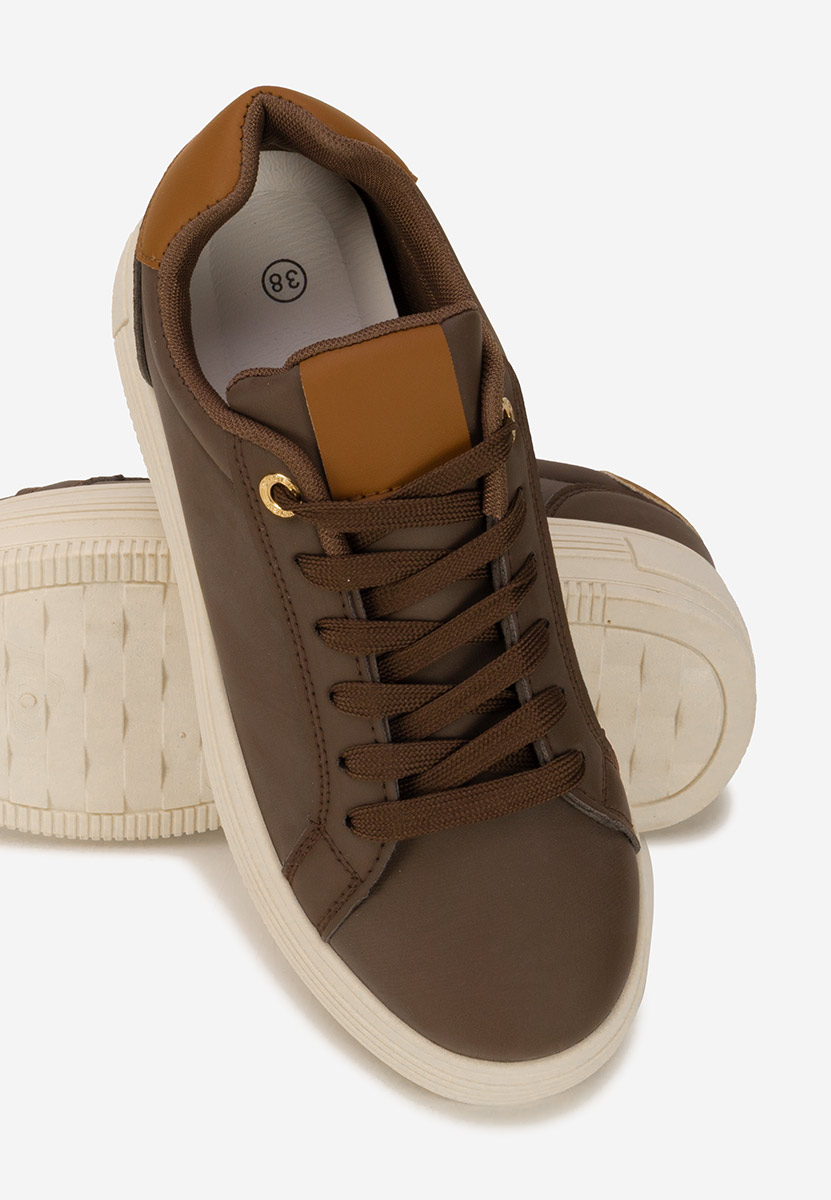 Sidoneya barna telitalpú platform sneaker