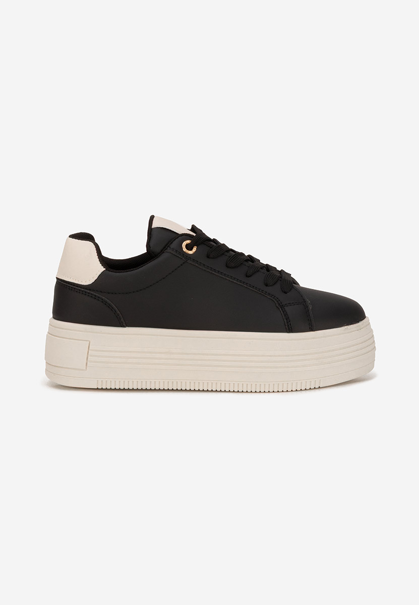Sidoneya fekete telitalpú platform sneaker