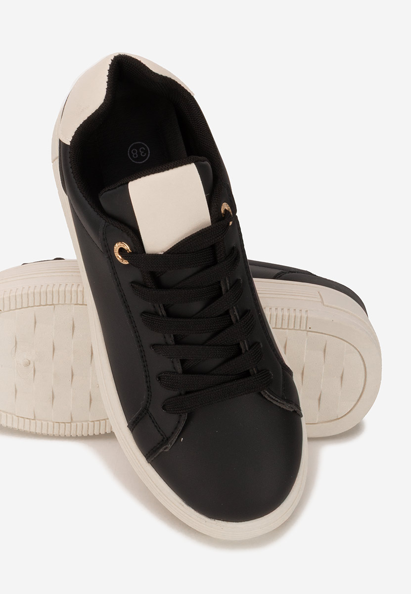 Sidoneya fekete telitalpú platform sneaker