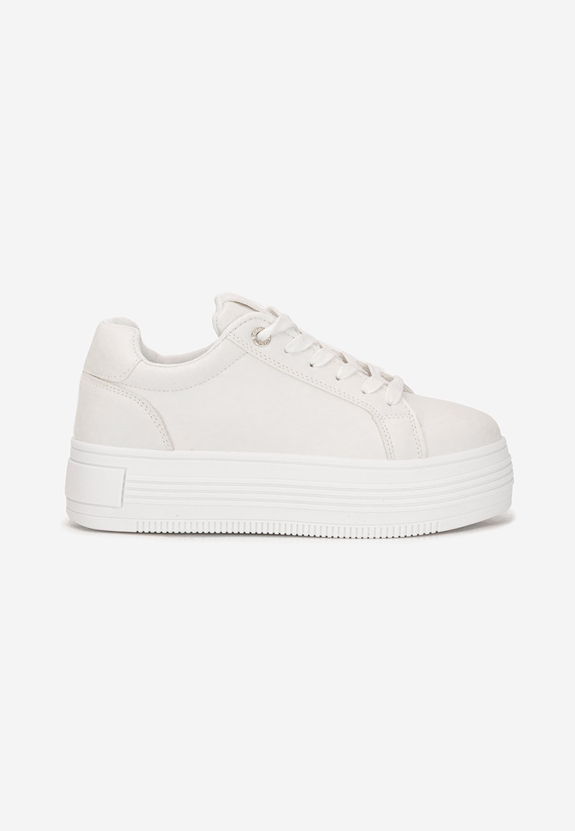 Sidoneya fehér telitalpú platform sneaker